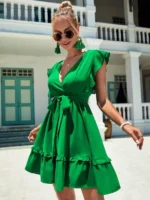 Rochie Scurta Avery Verde