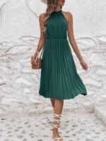 Rochie Midi Milana Verde Plisata